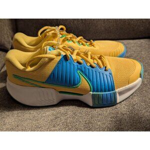 NWOB Nike Air Zoom Vapor Pro Pickleball Shoes Yellow & Blue Women's Size 7